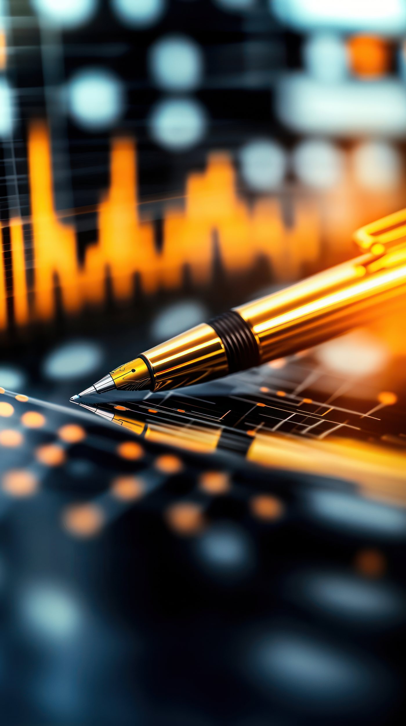 Planejamento financeiro sobre gráficos