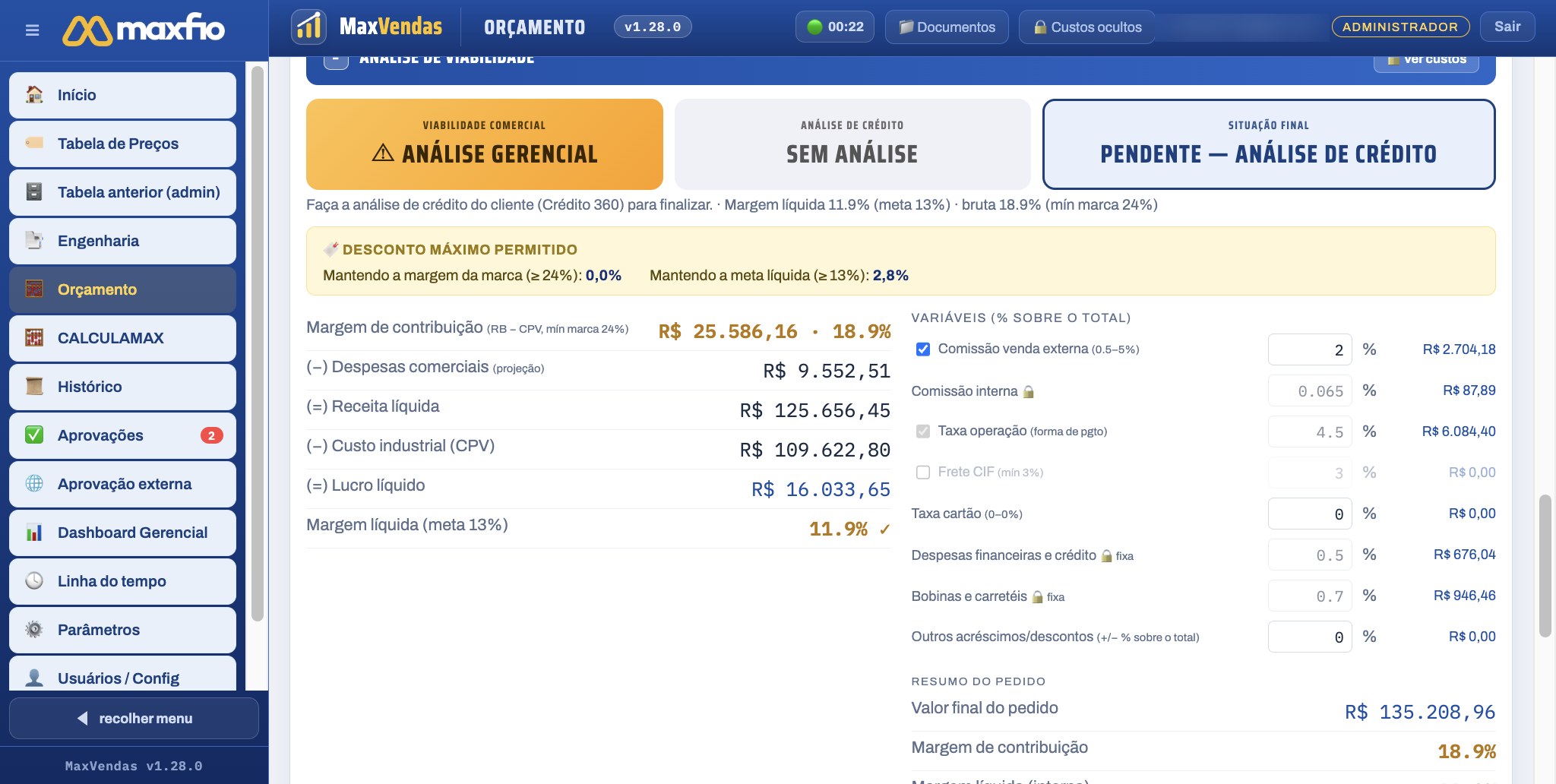 Tela do MaxVendas